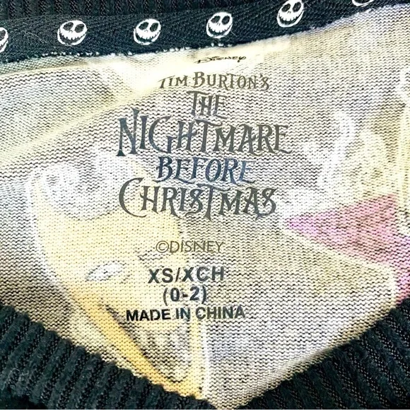 Disney Nightmare Before Christmas Sleep Shirt Size XS 0/2 - Picture 6 of 7